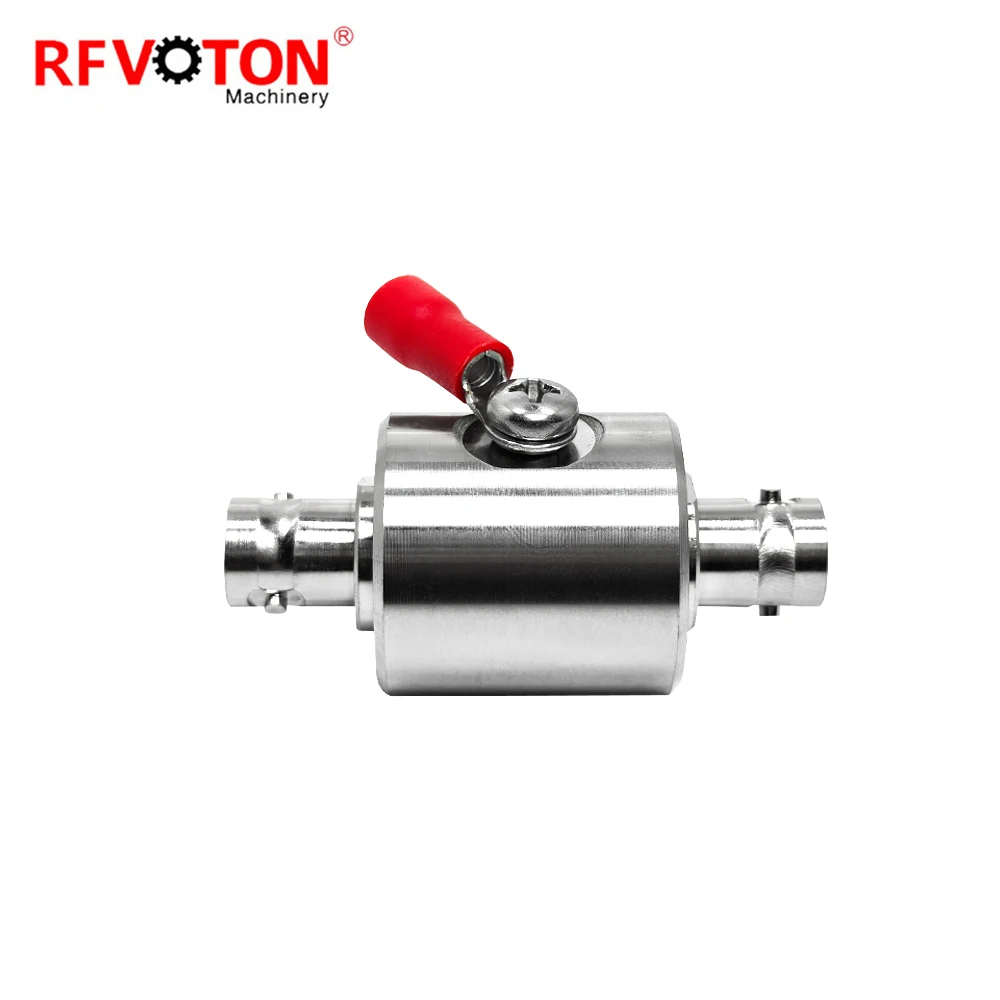 Bộ chống sét BNC nhà máy BNC DC-3 GHz, đầu nối BNC cái sang đầu nối jack cái, bộ bảo vệ sét, bảo vệ từ DC đến 3 GHz, ống phóng điện khí (GDT), điện áp đánh thủng 90 V