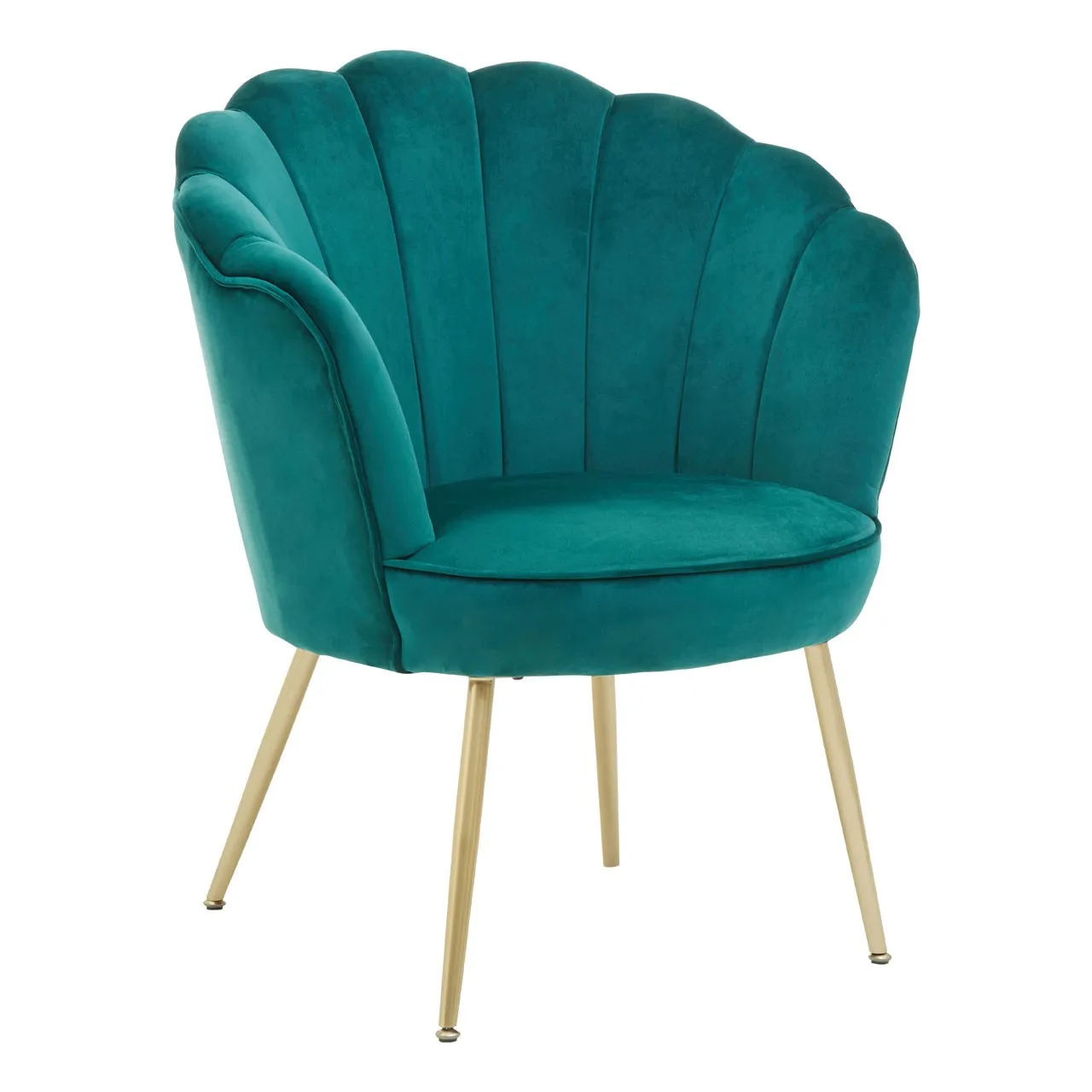 emerald green shell chair