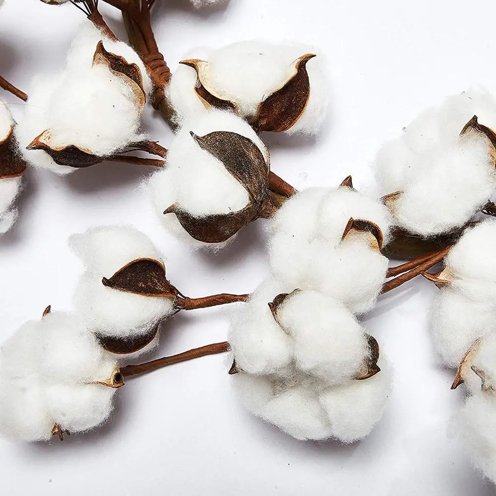 Венок из белого хлопка для свадебного декора в фермерском стиле