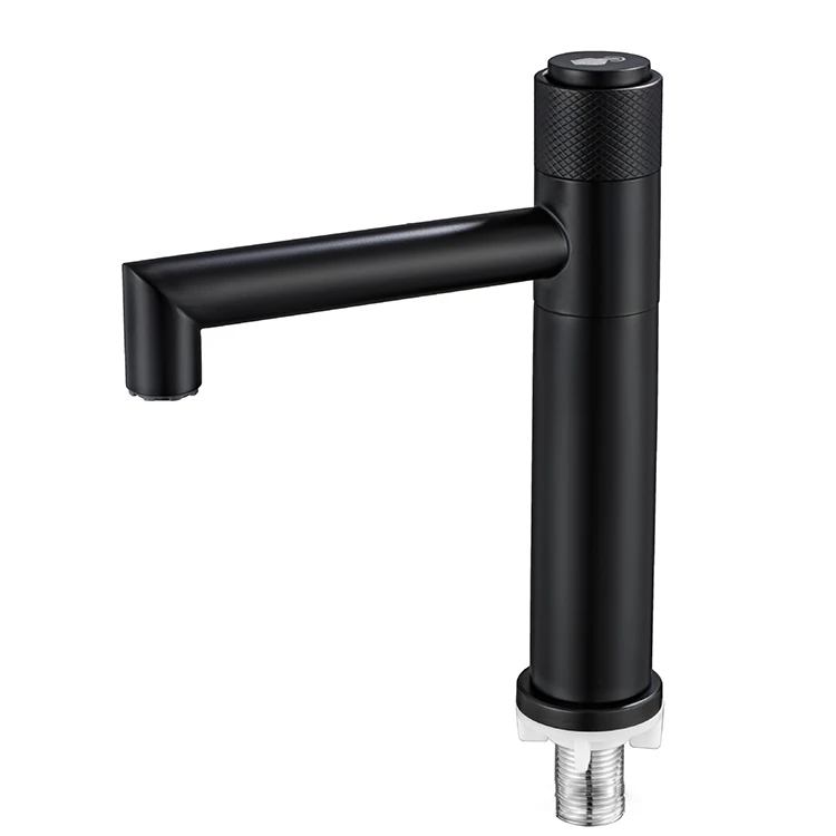 Grifos de lavabo de China Grifo de lavabo de ba&ntilde;o negro de acero inoxidable