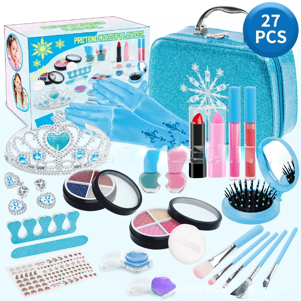 Детские и девочки макияж игрушки ледяной Снежный мешок набор для макияжа Qiyuan принцесса косметический чемодан