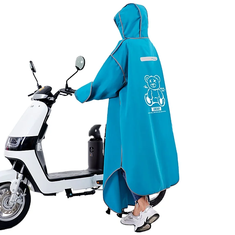 Thickened EVA Waterproof Motorcycle Scooter Raincoat Windbreaker Long Rain Coat Customized logo