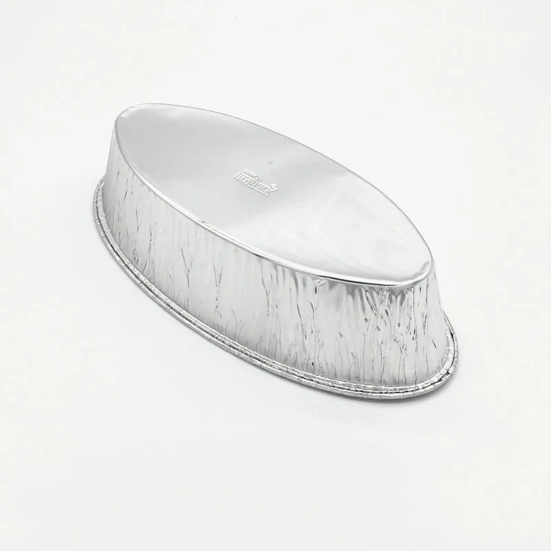 TB46 12 Inch Elliptical Disc Ridged Edge Aluminum Foil Bowl Castle Shaped Kids Bowl Microwaveable Foil Bowl