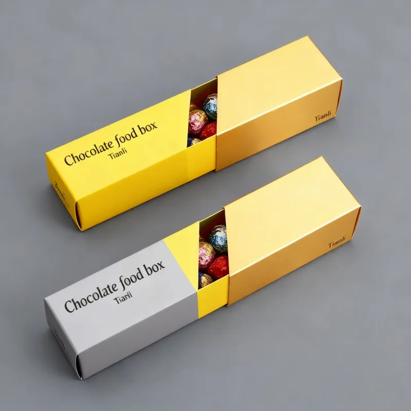 product disposable recyclable food grade custom sliding drawer paper box donut chocolate candy snack dessert packaging box-4