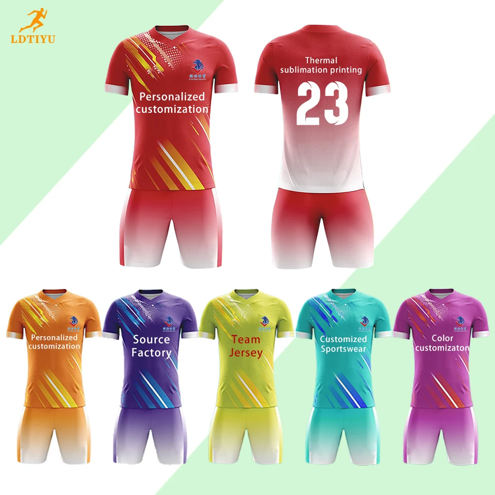 Customized Football Jerseys Uniforms for European and British Clubs 100% Polyester Breathable and Quick Dry Short Sleeve