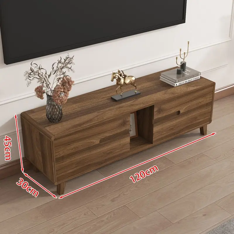 Simple Nordic Style Solid OAK Wood Living Room Furniture TV Cabinet With 2 Drawers 2 Doors Modern TV Stand