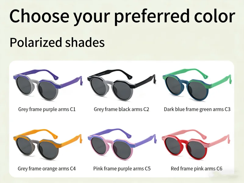 Polarisoidut gradient-aurinkolasit lapsille uv suoja_voghion.com