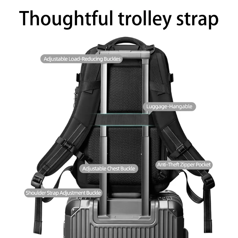 Vacuum Backpack Vacuum Compression Backpack Laptop Backpack USB Charging Travel Business Backpack with Air Pump for Man Woman