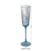 Verre à champagne à motif chevron torsadé