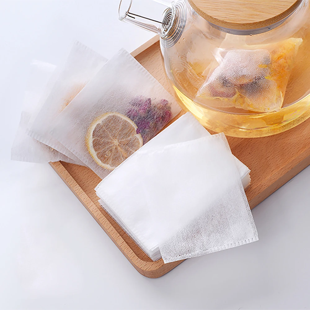 Biodegradable Corn Fiber Pla Reusable Nylon Tea Bag With Logo, Tea Filter Pyramid Bag With Draw String, Custom Empty Tea Bag