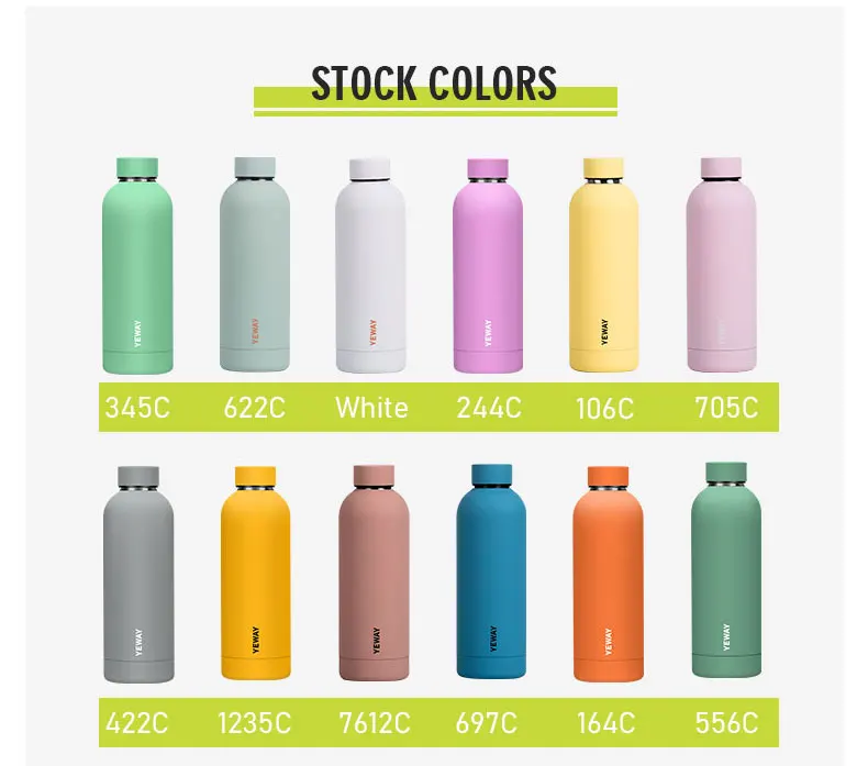 Yewway bouteille eau wasserflasche новый стиль, Высококачественная бутылка для воды с двойными стенками из нержавеющей стали с логотипом под заказ