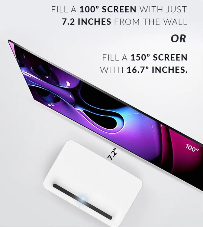 VAVA 4K Laser UST Projector - 2500ANSI Lumens Smart Cinema