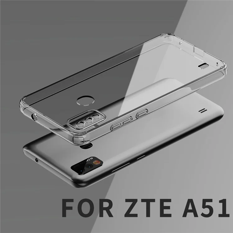 COVER TRASPARENTE + PELLICOLA VETRO TEMPERATO PER ZTE BLADE A51