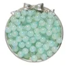 Two-tone glass imitation jade beads - blue and green
