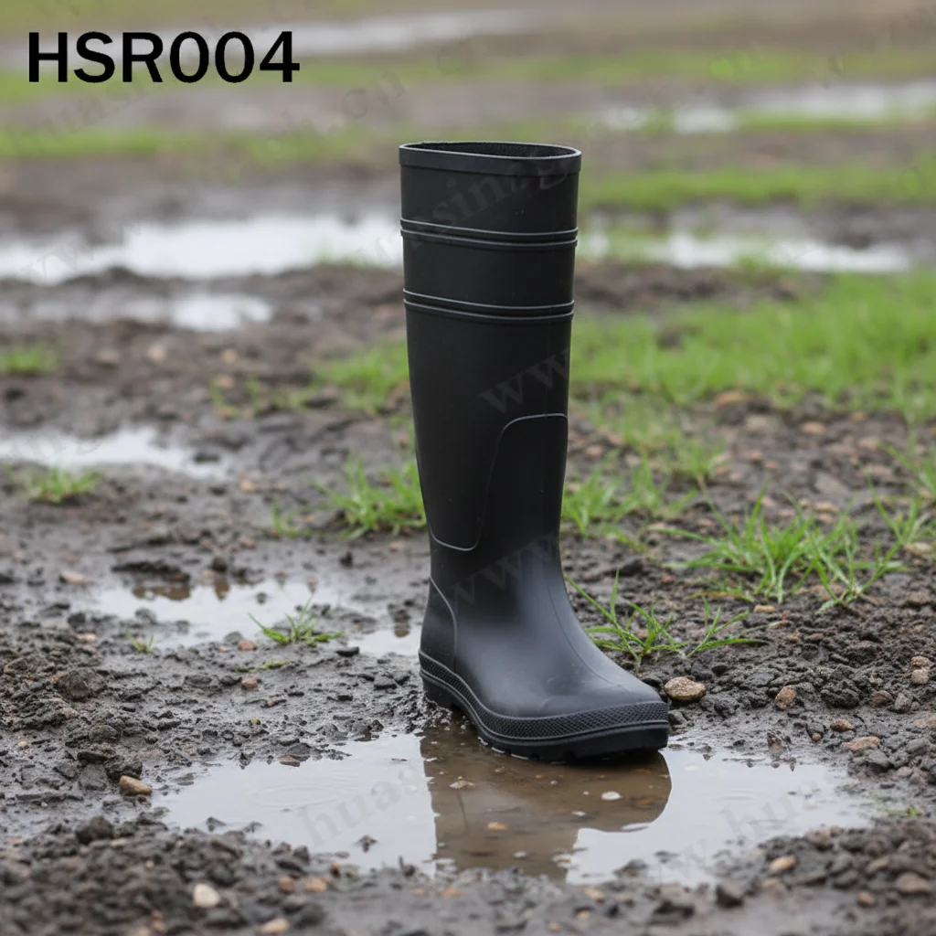 HY,Factory Direct Multi Color Water-proof Mud Boots Landscaping Work Full PVC Material Anti-puncture SRC Gumboots HSR004