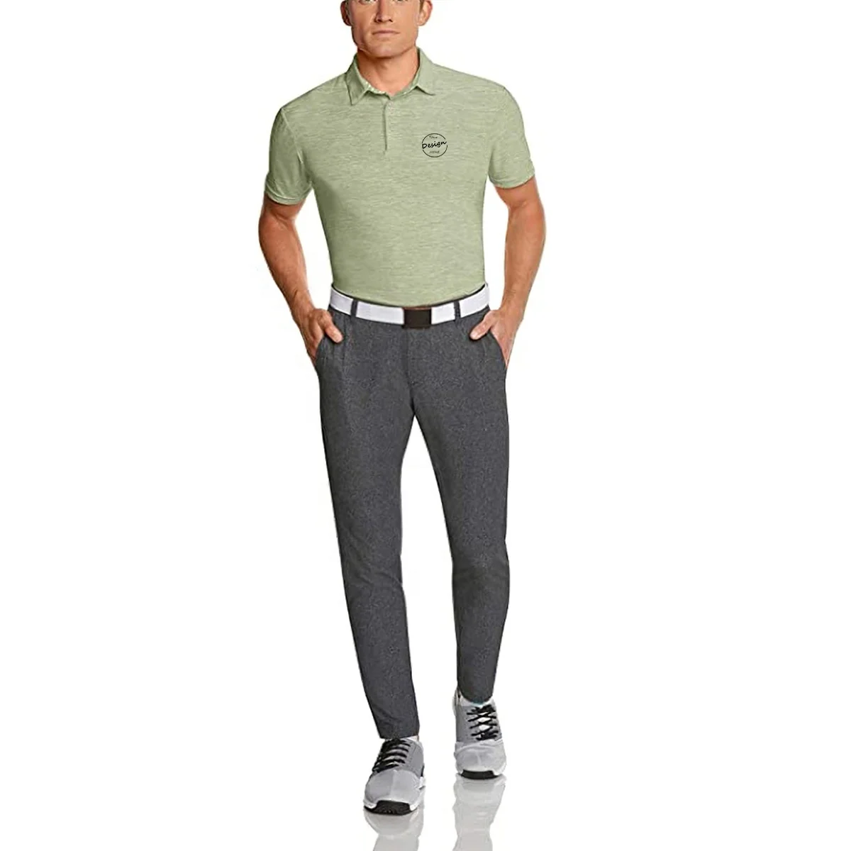 Men’s Summer Cool Feeling Ice Silk Short Sleeve Polo Shirt Business Causal Quick Dry Polo T Shirt Embroidery Polo Shirts