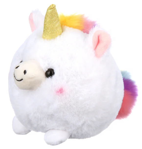 round unicorn plush