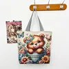 Colorful gold single-sided small brown bear