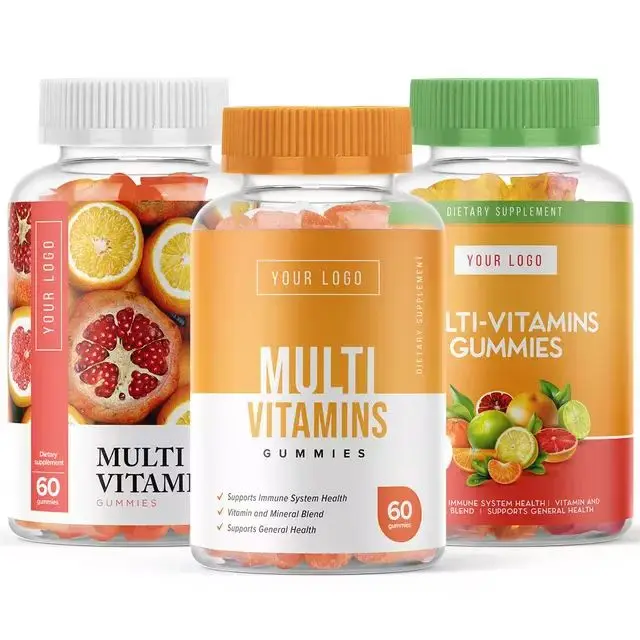 Private Label Bear Paw Vegan VC Multivitamin Vitamin C Gummies Candy Vitamins For Kids factory