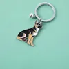 Campana de anillo de plata de perro lobo