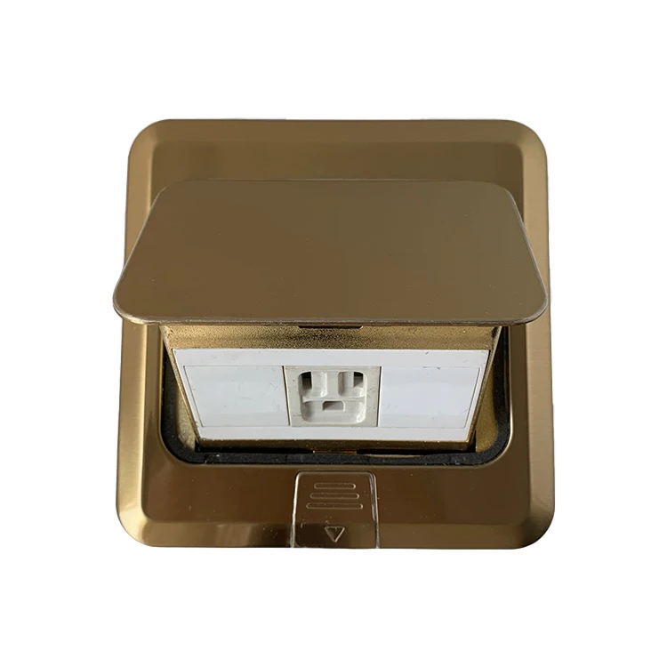 VNX Pop-up Floor Ground Outlet Socket Copper Material 3 Hole Waterproof Residential Hidden Floor Power Pop up Socket