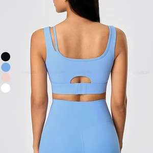 Summer Latest Gym Plain Crop Tops Wholesale Hollow Out Fashion Yoga Wear Workout Running Sports Bras for Women Fitness
