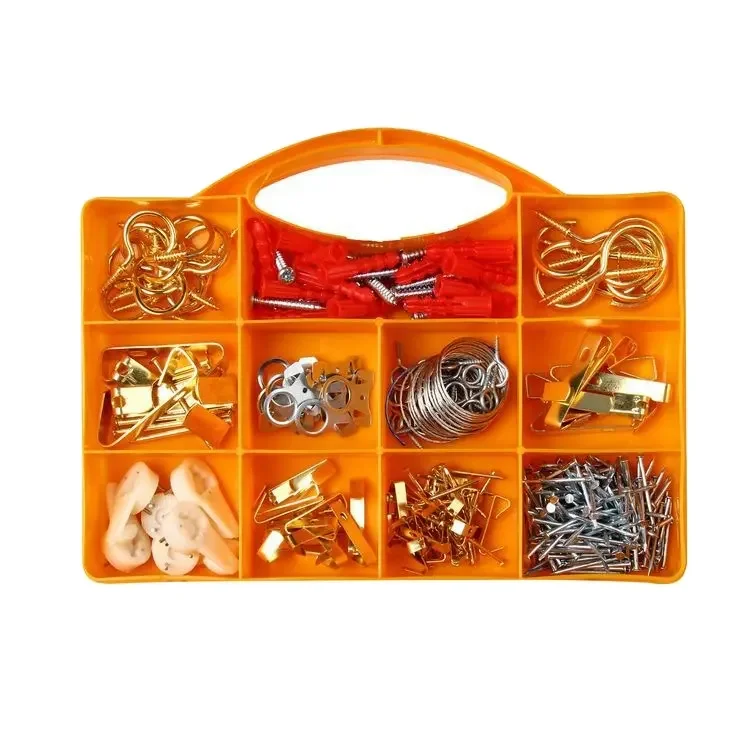 Высококачественные хозяйственные и повседневные крепежные изделия, включая самонарезающие винты, проволочные гвозди, крючки-держатели для картин, наборы инструментов