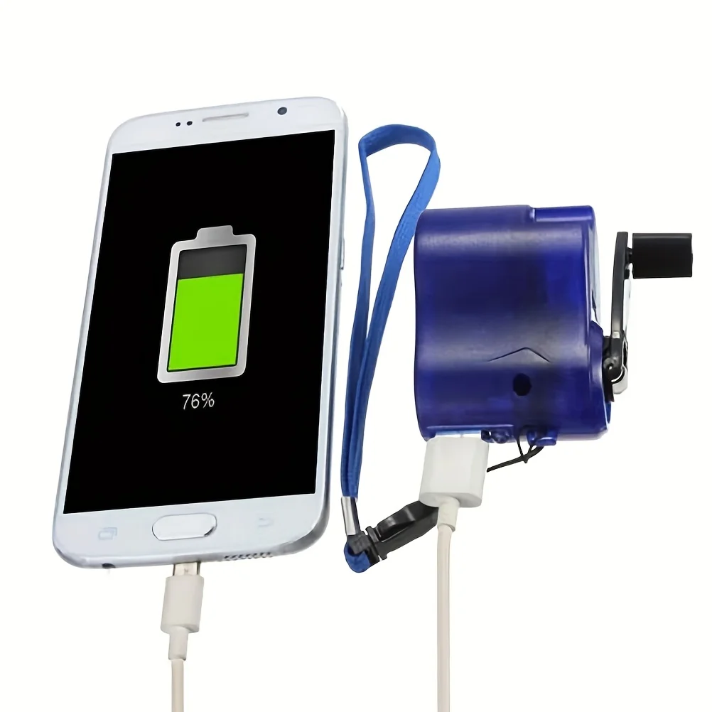 Hand Cranked Power Dynamo Generator Outdoor Emergency USB Charger for Mobile Phone Camera Travel Charger