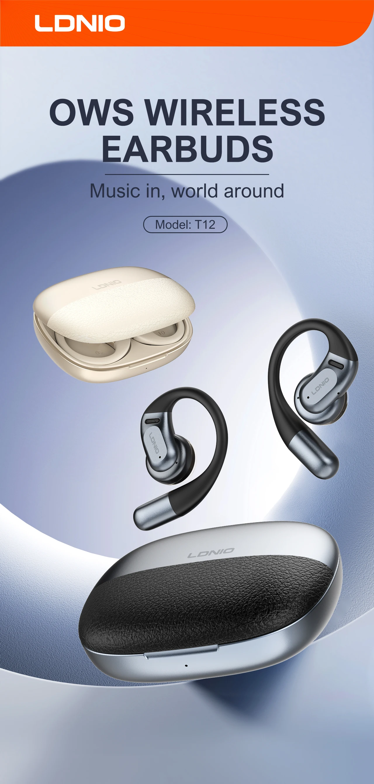 LDNIO T12 OWS Wireless Earbuds 1