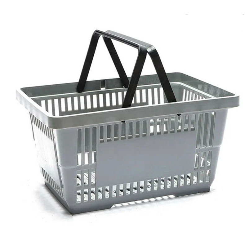 28L Shopping Basket Supermarket Basket Mall Shopping Basket Retail Store 28L Plastic Shopping Cart factory