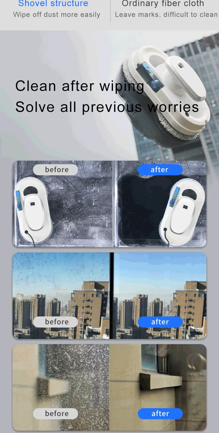 Electric Window Cleaning Robot Automatic Glass Vacuum Cleaner Window