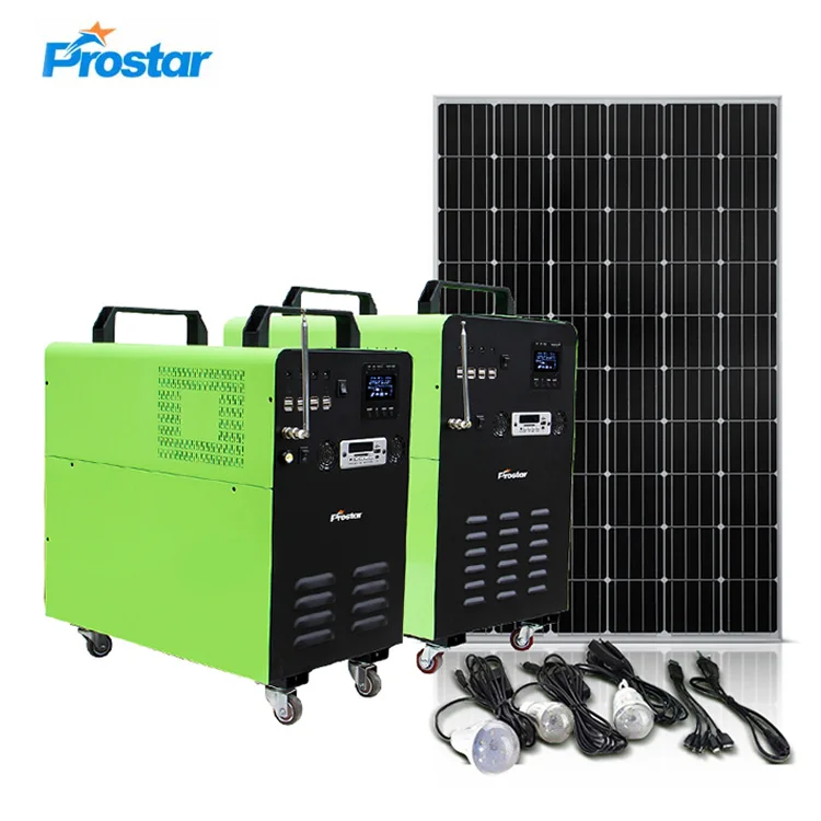 Mini Home Portable Solar Power Generator 3KW - Rechargeable Lithium Ion  Battery, 110v/220v Backup Power Supply, PWM System