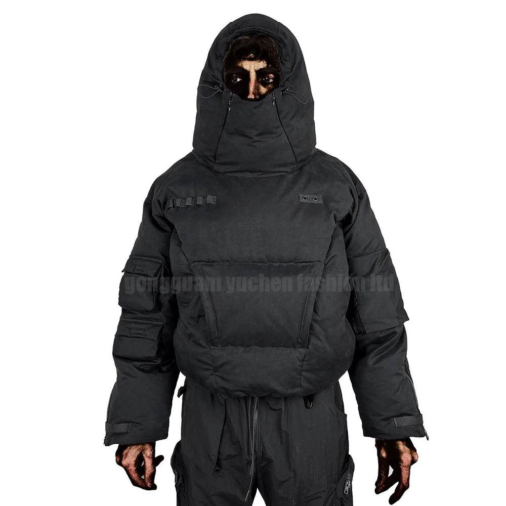 Men's Waterproof Puffer Jacket For Winter With Multi Pockets_voghion.com