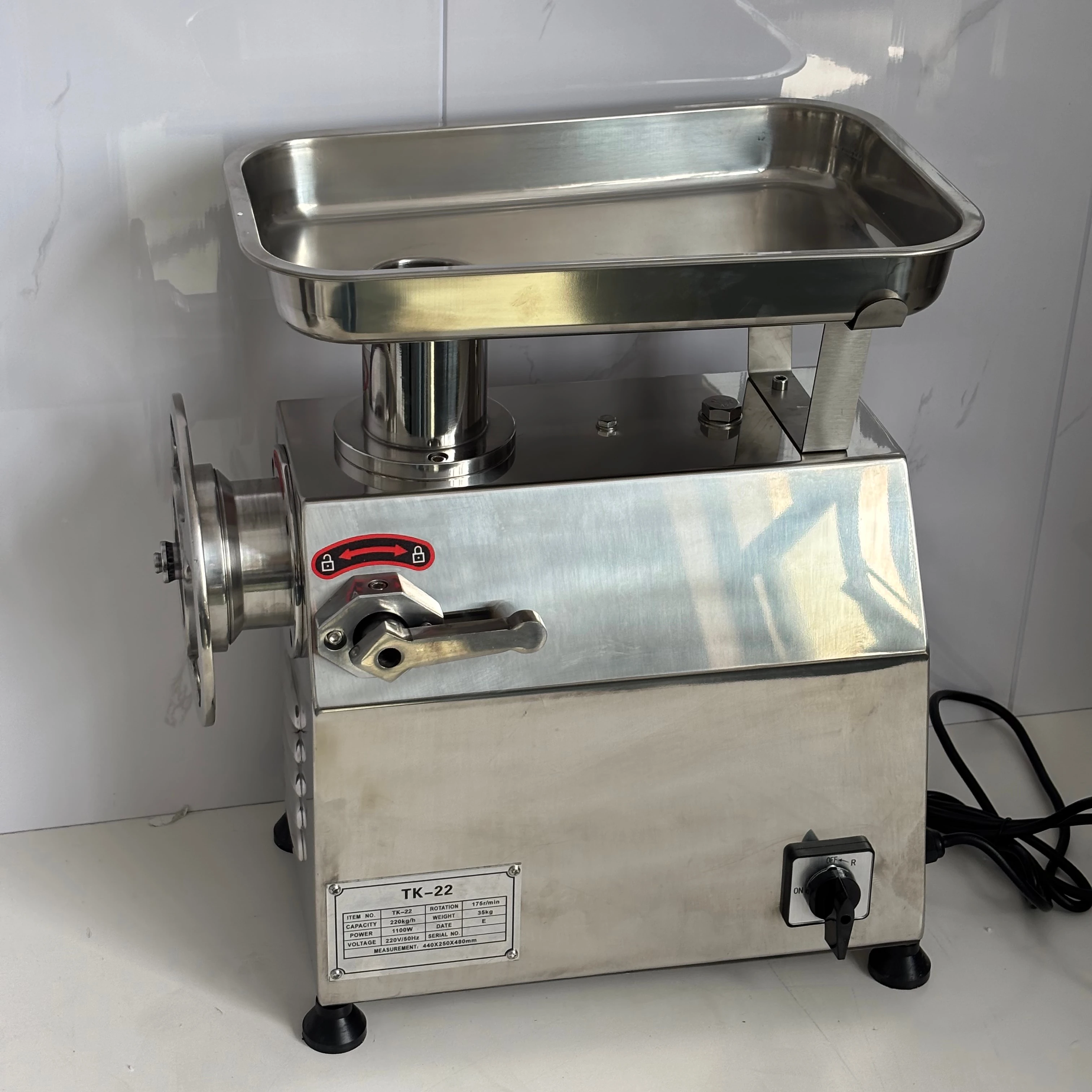 YK-32 1800W Meat Grinder with Sausage Filler Tube New Condition for Meat Cutting Slicer and Mincer