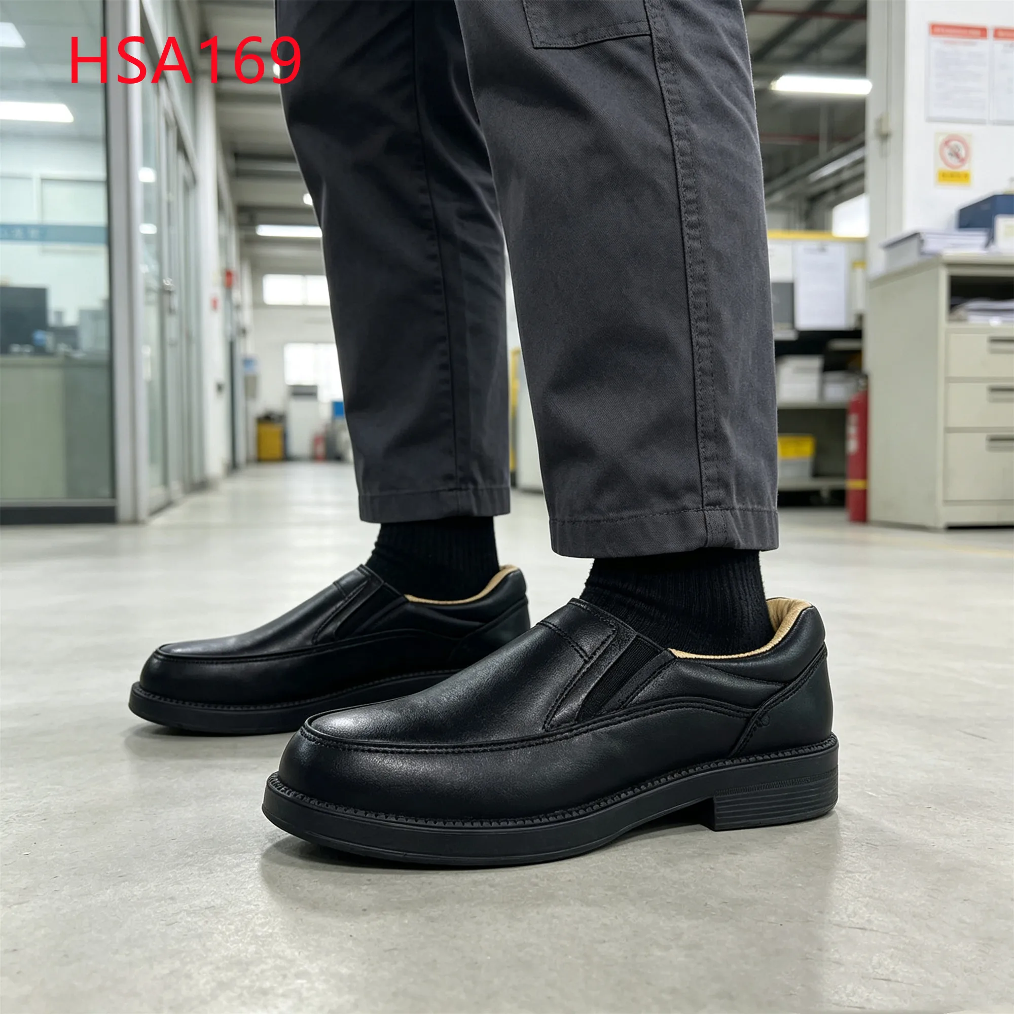 LXG,Equipment Inspection Pull-on Style Hua Singh Manager Safety Shoes Factory Tour Steel Toe Insert Foreman Work Shoes HSA169