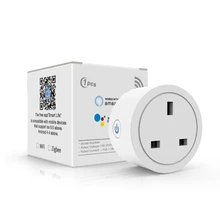 Tuya Wireless WiFi Smart Plug 16A UK Socket Smart Life APP Work With Alexa Google Assistant Voice Control Smart Home