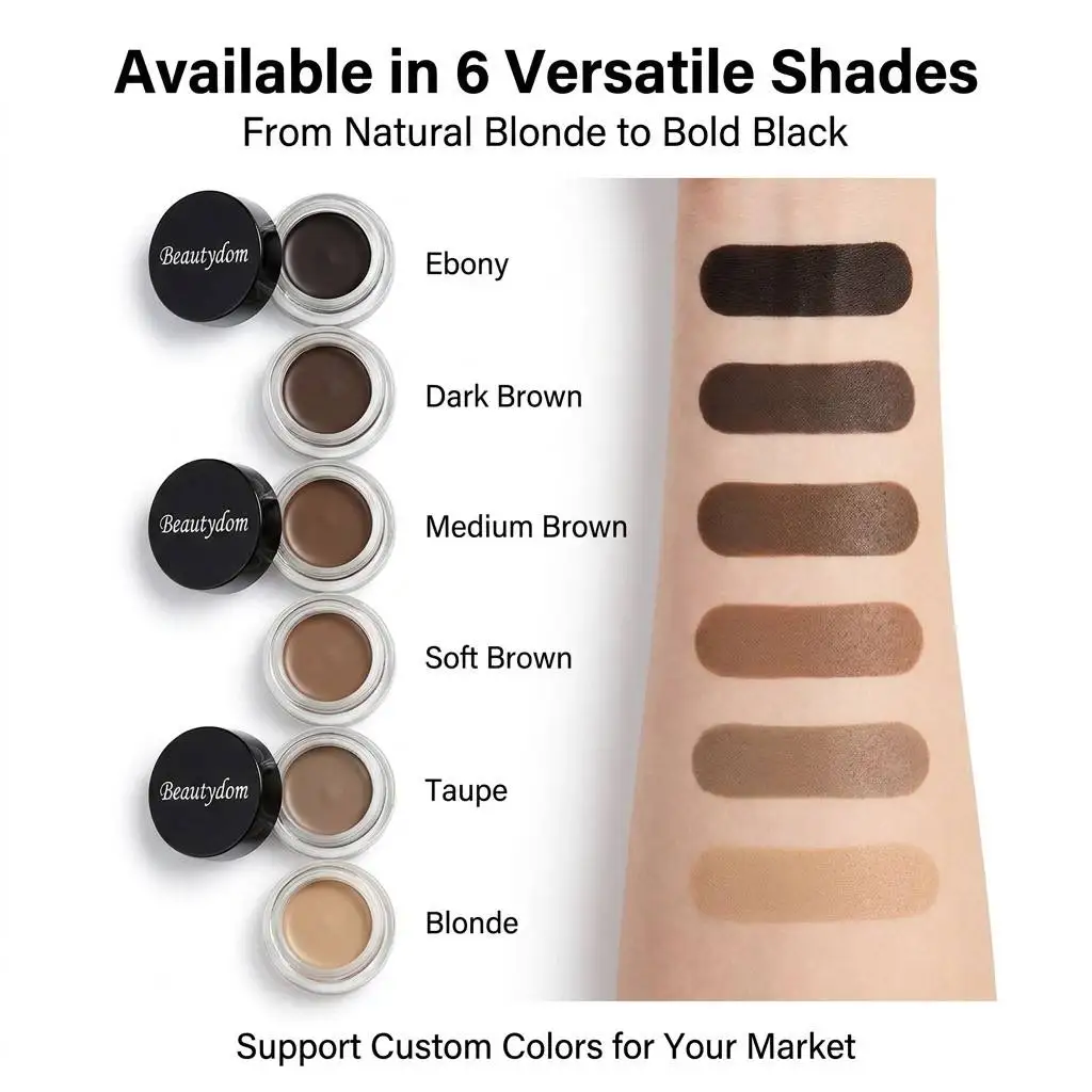 product sweat proof eyebrow pomade custom logo private label long lasting waterproof brow gel cream makeup factory-7