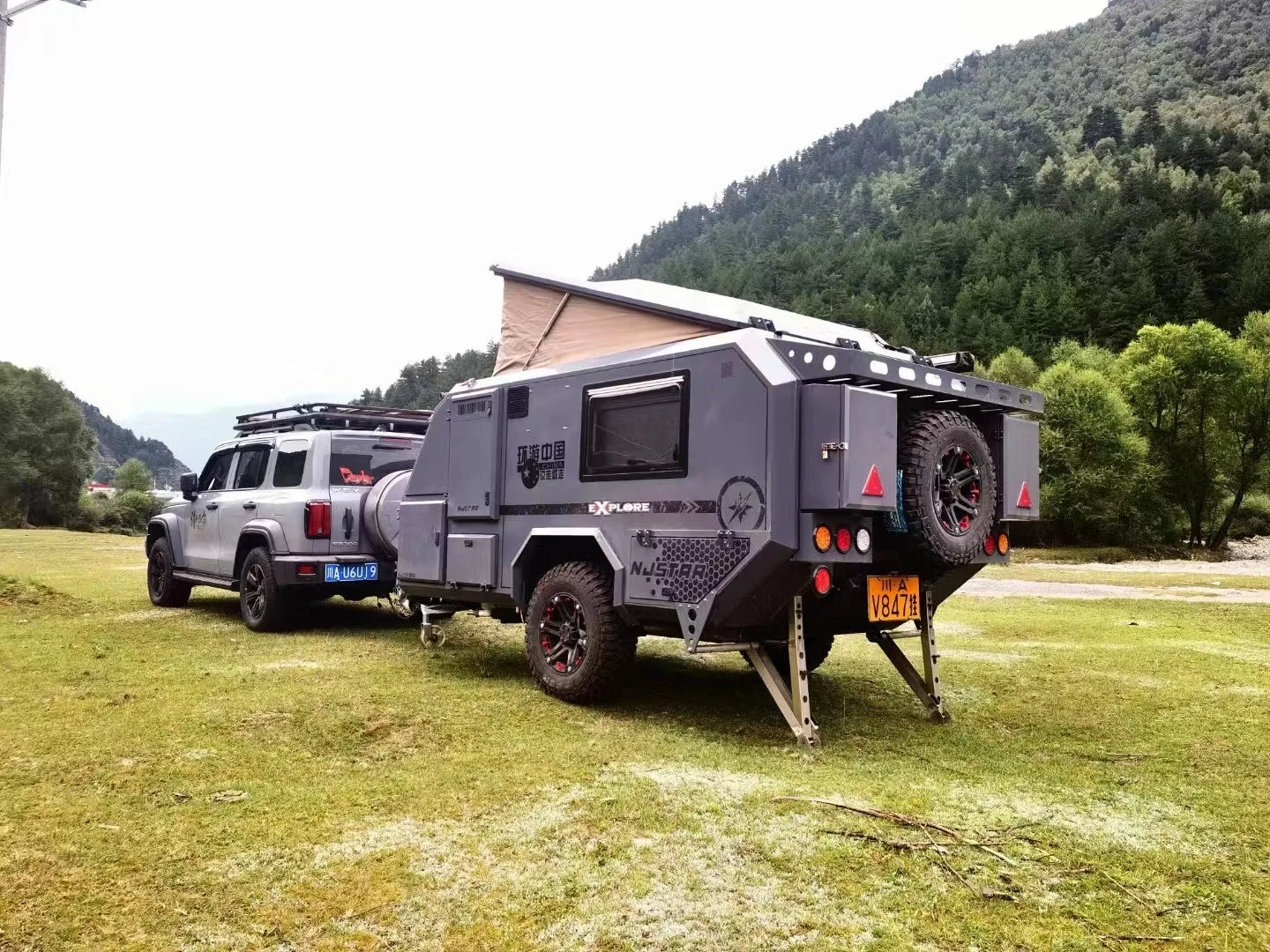 Mini Camper Trailers off Road caravan Small Rv Campers Expedition Vehicle Small Travel Trailer caravan Campers