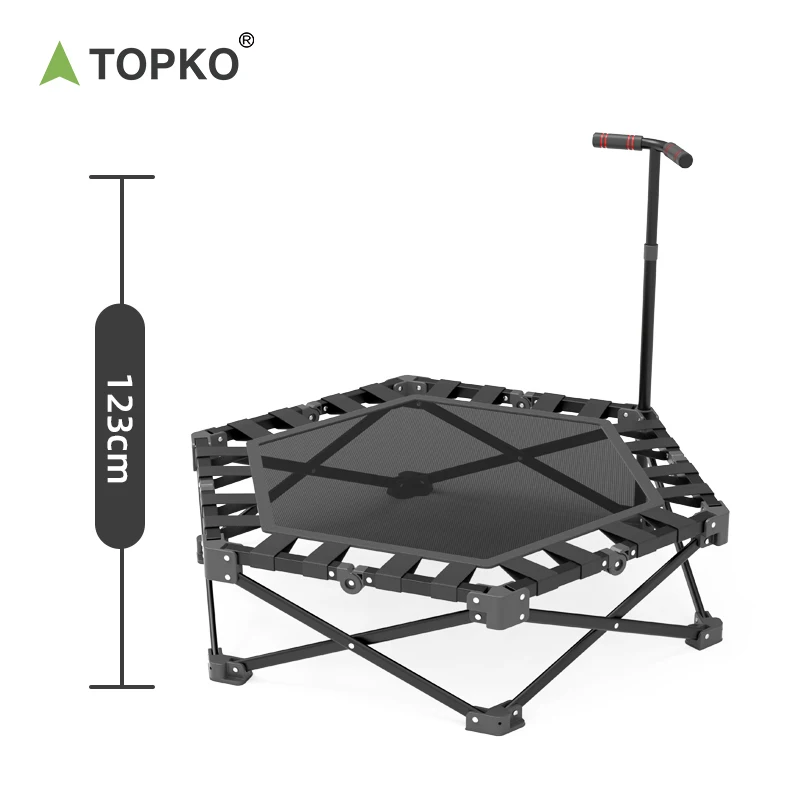 TOPKO High Quality Mini Trampoline Exercise Trampoline With Handle Bar Fitness Equipment for Adults and Kids Jumping Trampoline