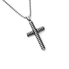 Cruz de cuadros + CADENA DE ACERO INOXIDABLE