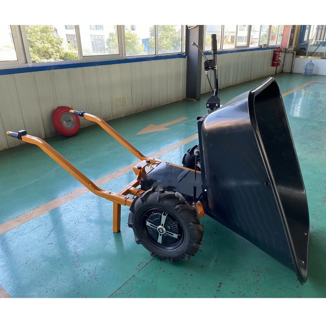 Gasoline Engine/electric Heavy Duty Wheel Barrow Motorized Power