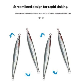 Bestseller Metal Jig Lure Slow-Sinking Twitching Bait Full-Depth Range Laser Glow Night-Luminous Mackerel Sea Fishing – Metal Jig – view 4