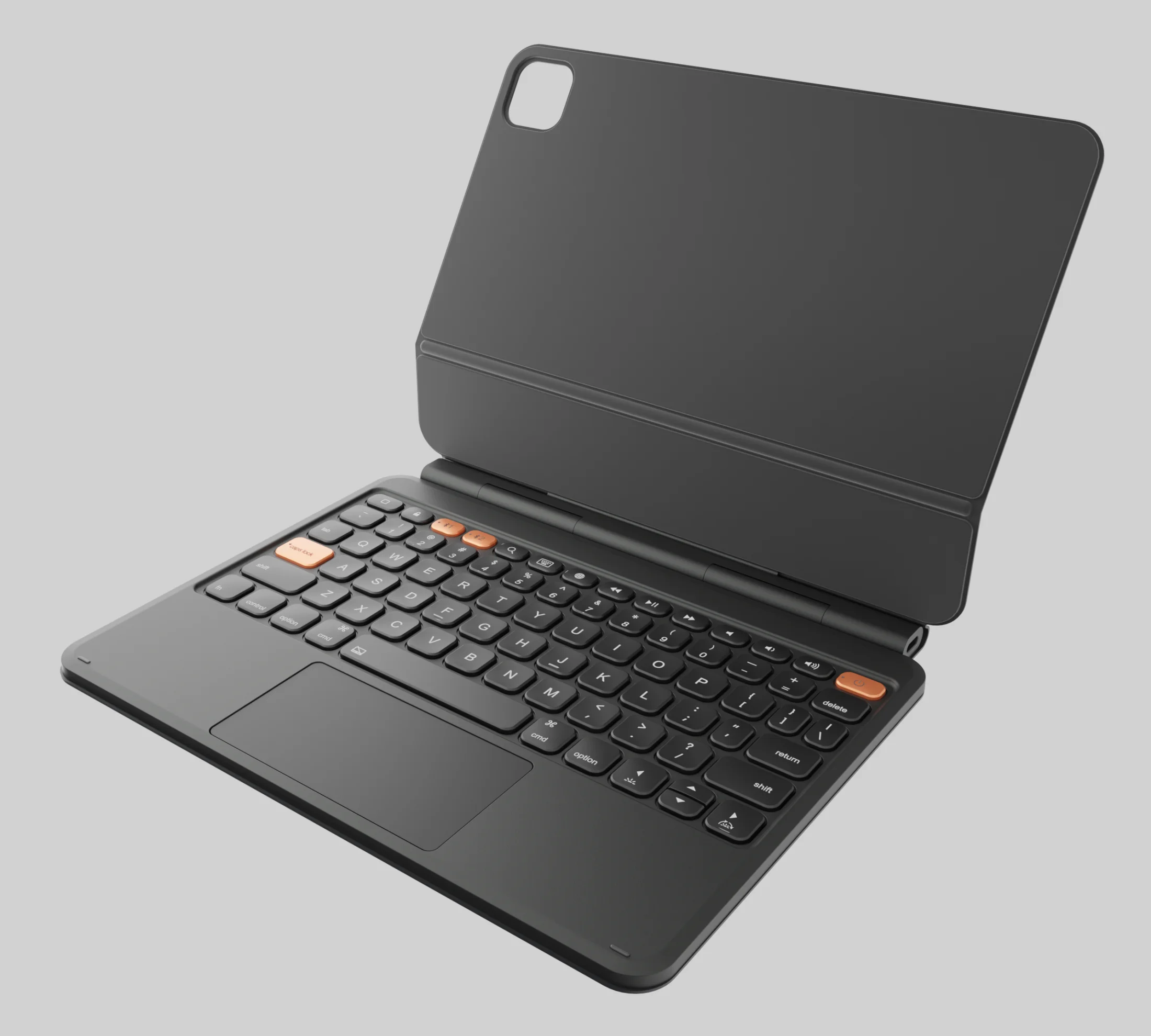 product aluminum alloy magic keyboard case compatible with ipad pro 11 2024 2025 m4 m5 wireless keyboard 6 row with backlight touch pad-3