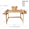 Natural wood single table