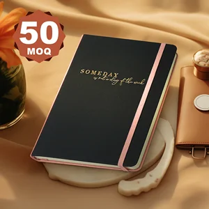 Wholesale Custom Logo A5 A6 Pu Leather Journal Printing Line Grid Dot Plain Paper Diary Budget Planner Colorful Office Notebooks