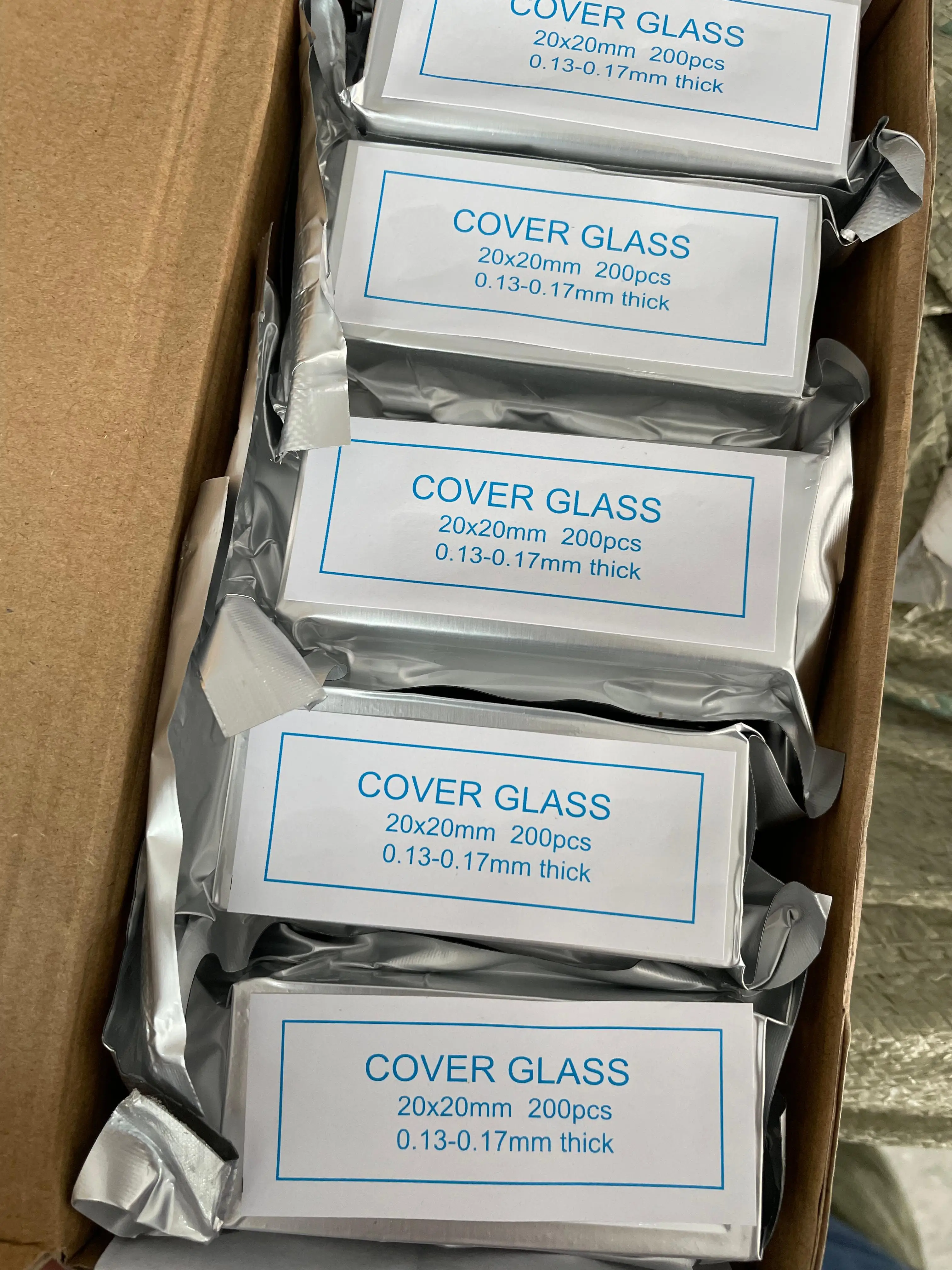 Lab Supplies Microscope Glass Cover Prepared Frosted Plain Cover Slips