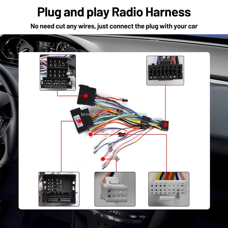 Custom Iso Android Car Radio Stereo Canbus Wire Harness Connectors Car