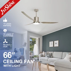 1stshine Ceiling Fan High Speed Silent DC Motor Plastic Blades 66 Inches 3-Color LED Ceiling Fan