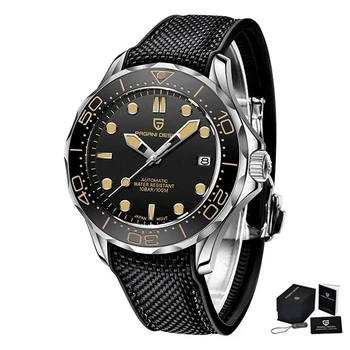 2024 PAGANI DESIGN Luxury Men's Automatic Mechanical Sports Watch Stainless Steel Strap 100m Waterproof Men's Watch 1667