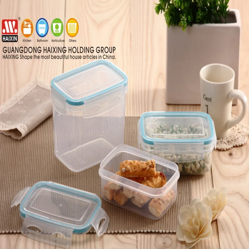 1/4pcs Food Storage Containers Set With Easy Snap Lids, Airtight Containers  For Pantry & Kitchen Organization, Plastic BPA-Free,Leak-Proof Meal Prep C